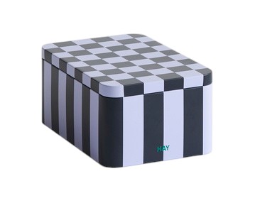 Tin Container klein dark blue and lavender Aufbewahrungsbox Hay