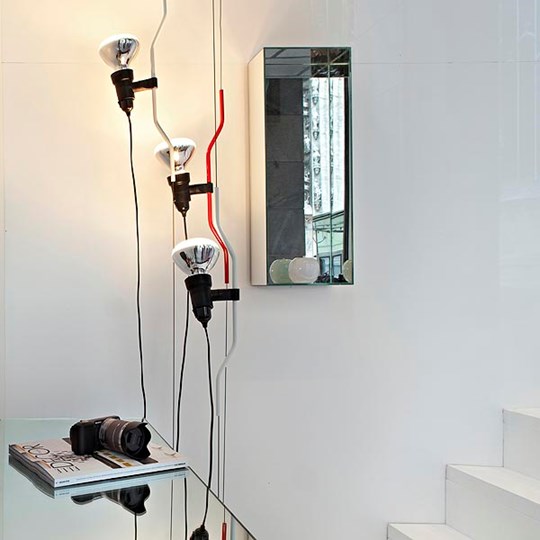 Parentesi Lamp Leuchte mit Schalter Flos Rot