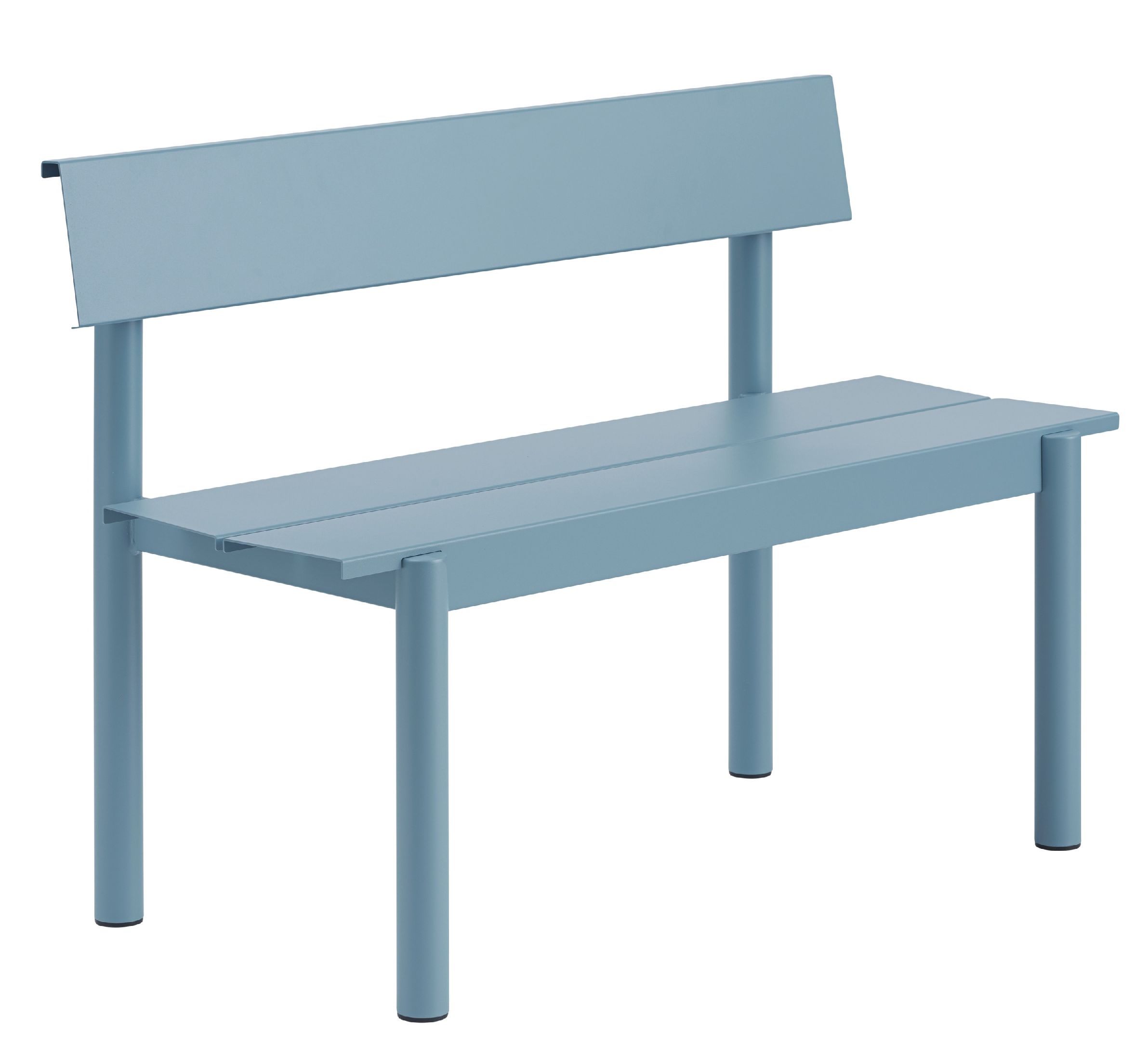 Linear Steel Bench Outdoor Bank mit Rückenlehne 110x34 cm Muuto 
