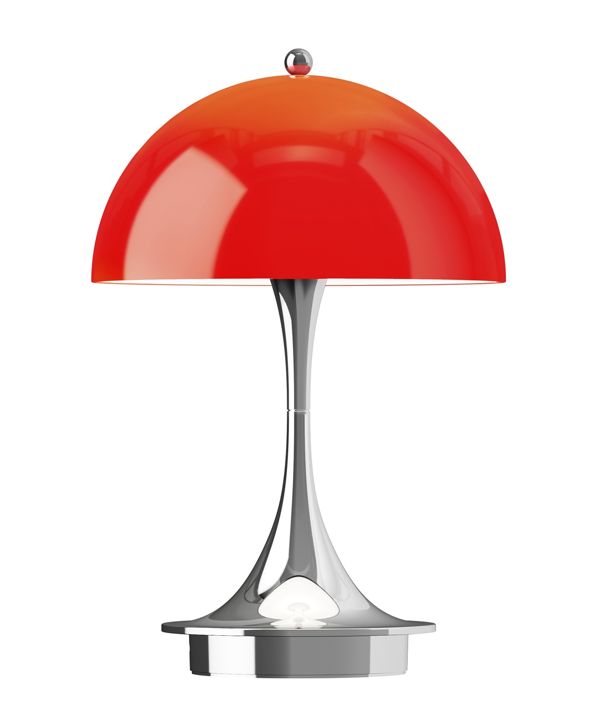 Panthella 160 Portable Lamp Chrom Tischleuchte / Akkuleuchte Louis Poulsen Rot
