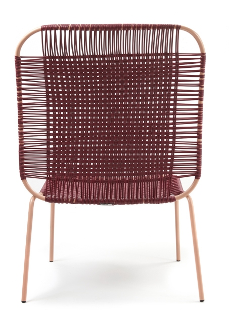 Cielo Lounge Chair High Lounge Stuhl hoch Outdoor ames Rot - Pink sand