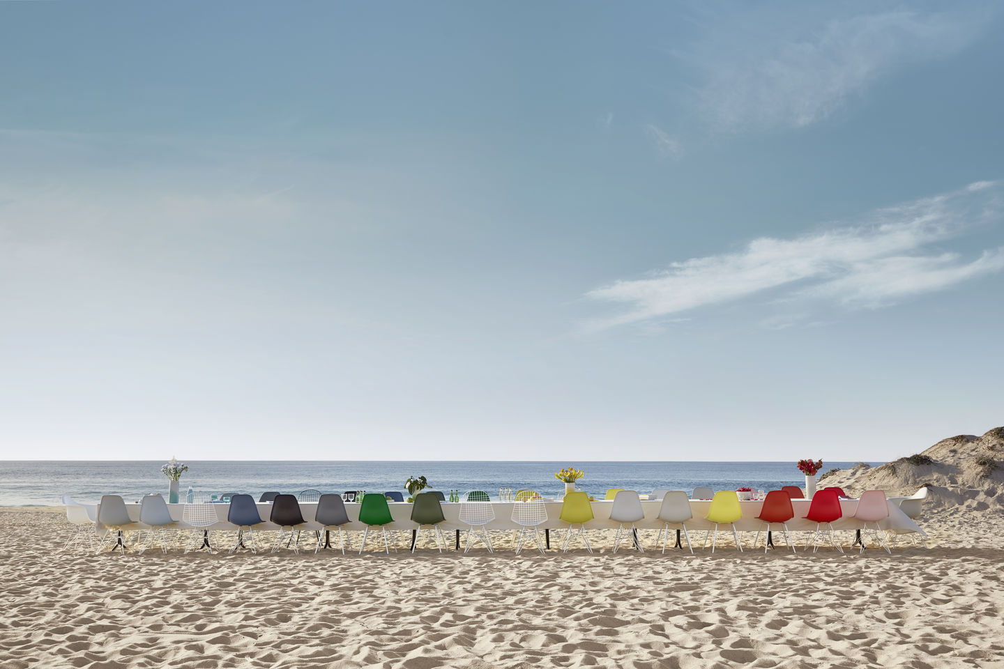 Eames Plastic Side Chair DSX Stuhl Vollgepolstert Vitra