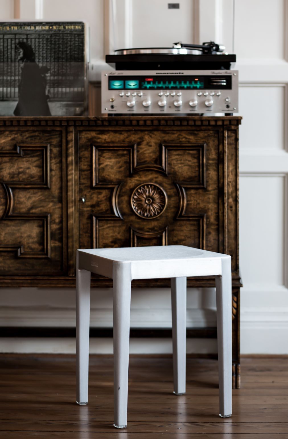 Emeco Stool Hocker Aluminium gebürstet Emeco