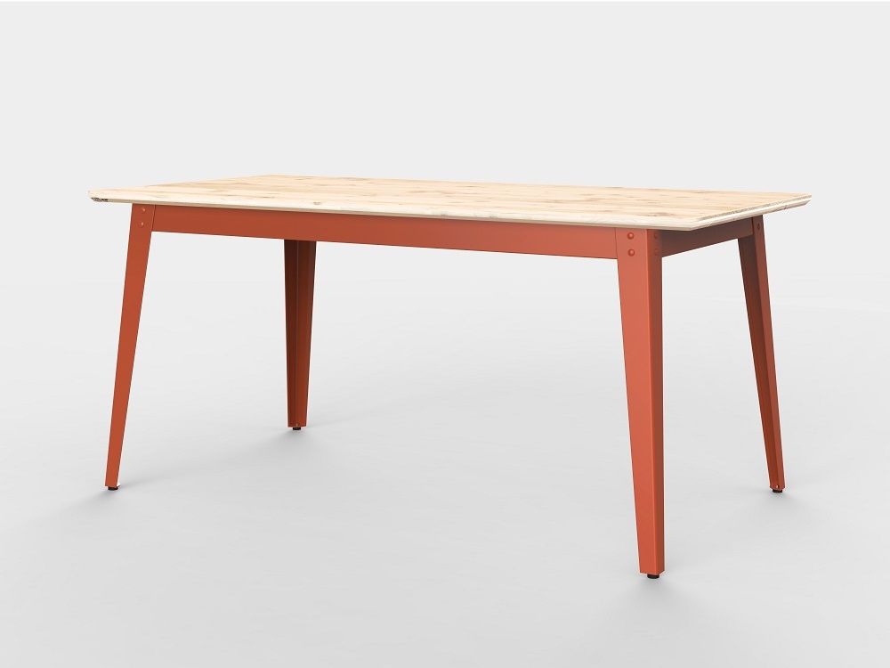 6Grad Outdoortisch 160 x 70 cm Jan Cray Rotorange Eiche roh