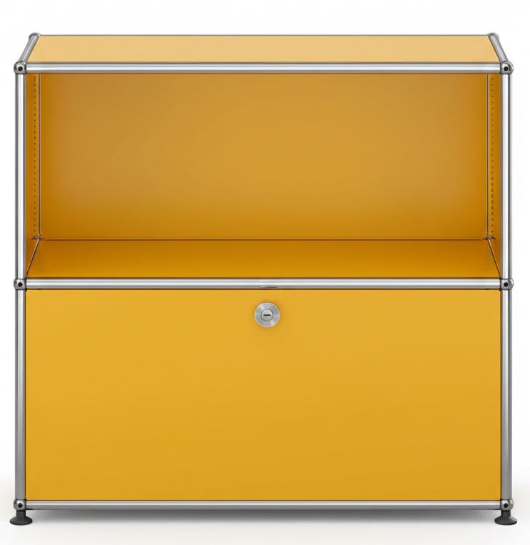 USM Haller Sideboard 1 Offen / 1 Schublade Goldgelb