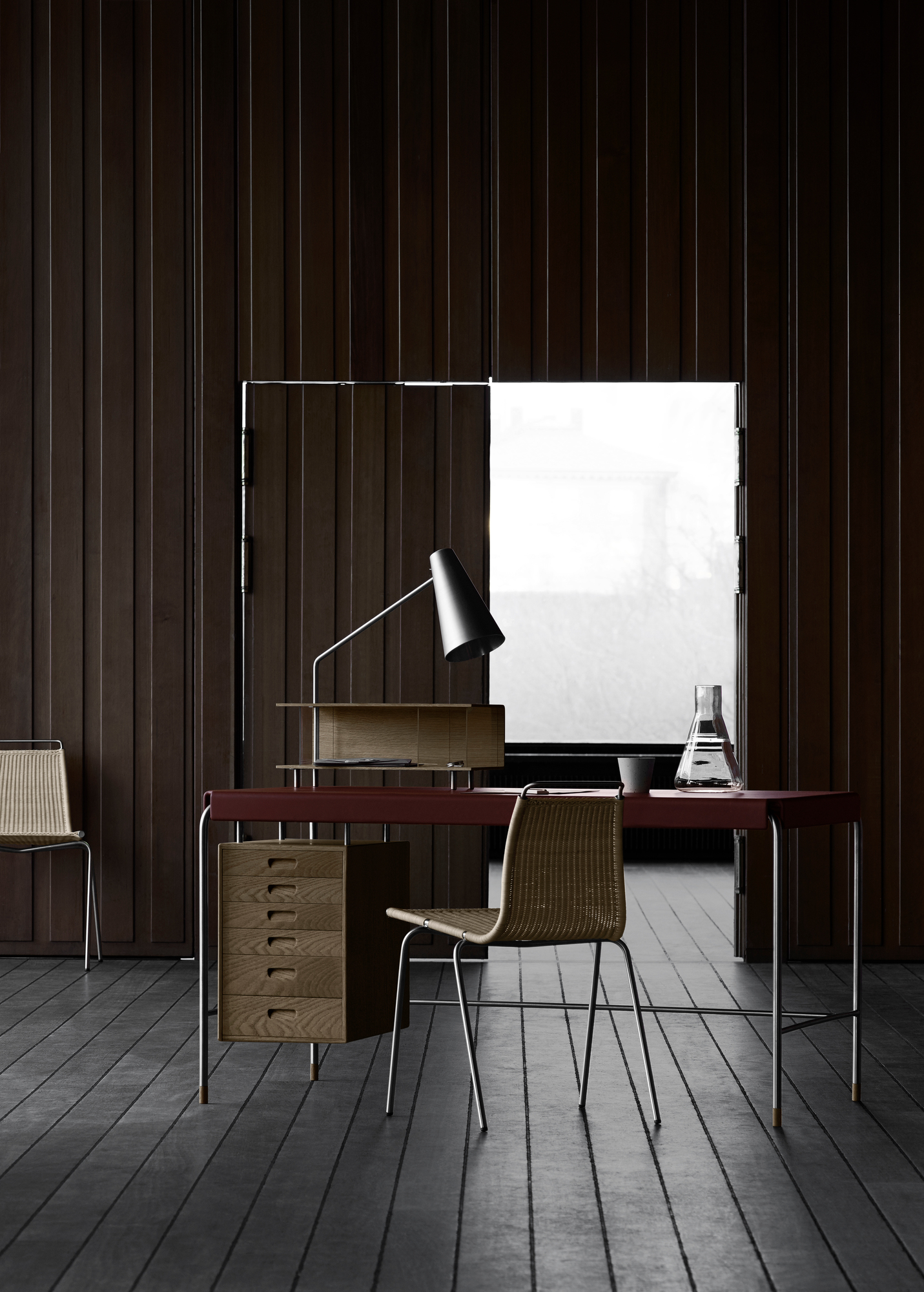 AJ52 Society Table Arbeitstisch Walnuß geölt Carl Hansen & Søn