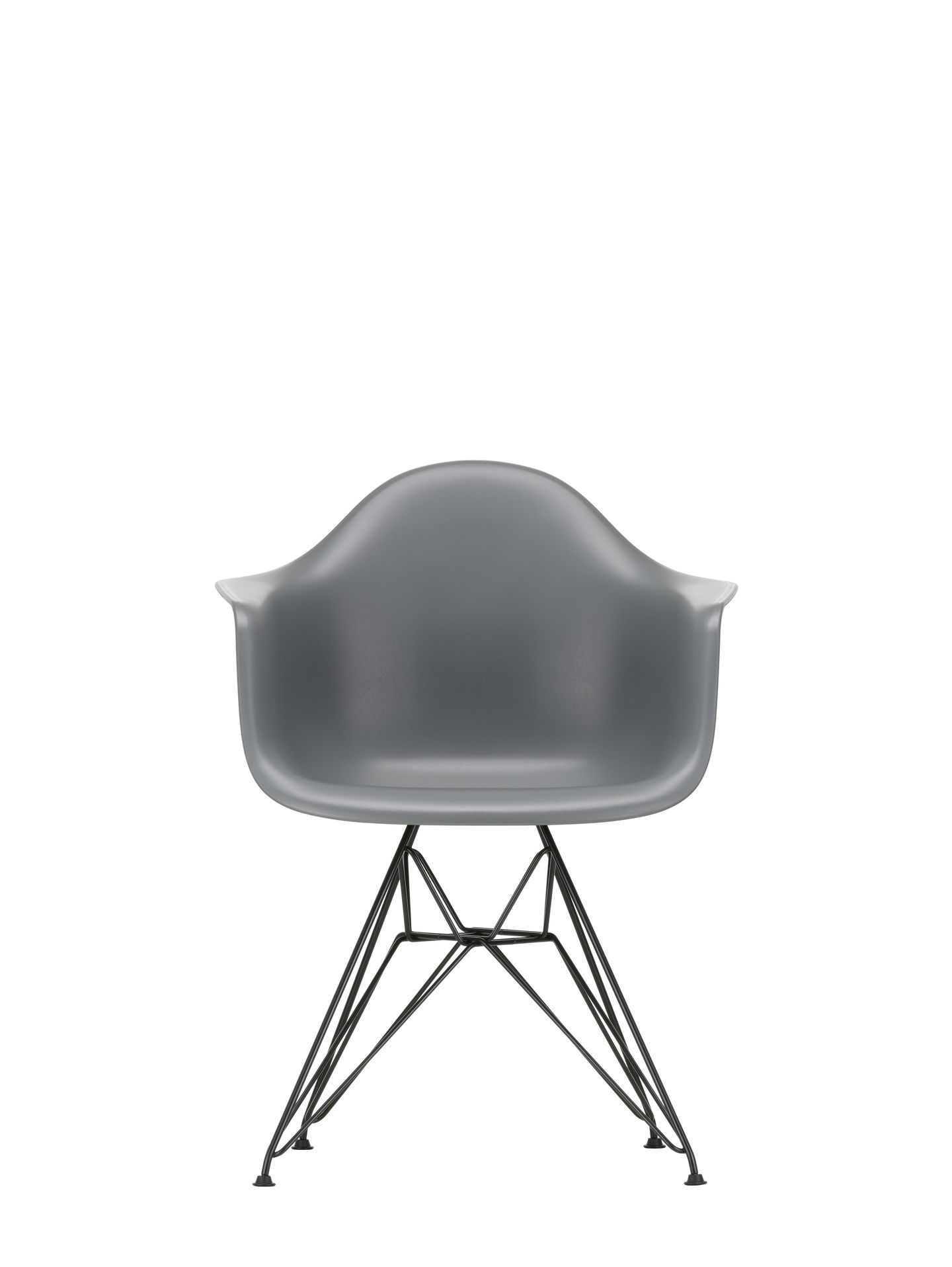 Eames Plastic Arm Chair DAR Stuhl Vitra Verchromt - Weiss