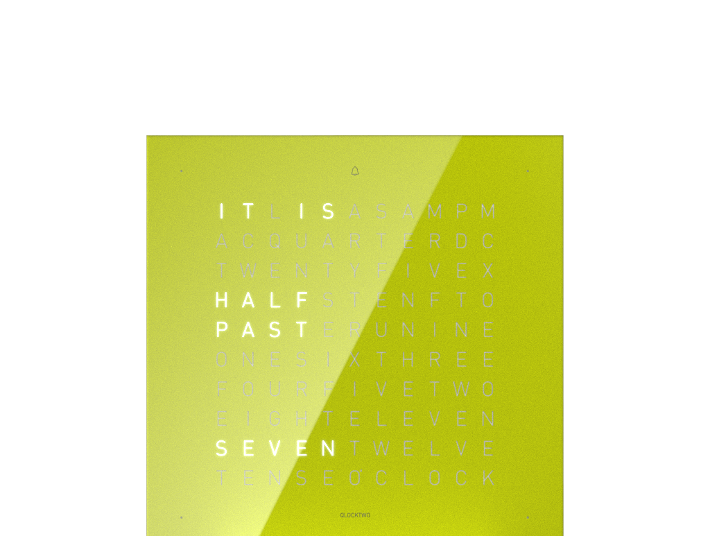 Frontcover für Earth 13.5 Tischuhr / Zeitobjekt Englisch QLOCKTWO