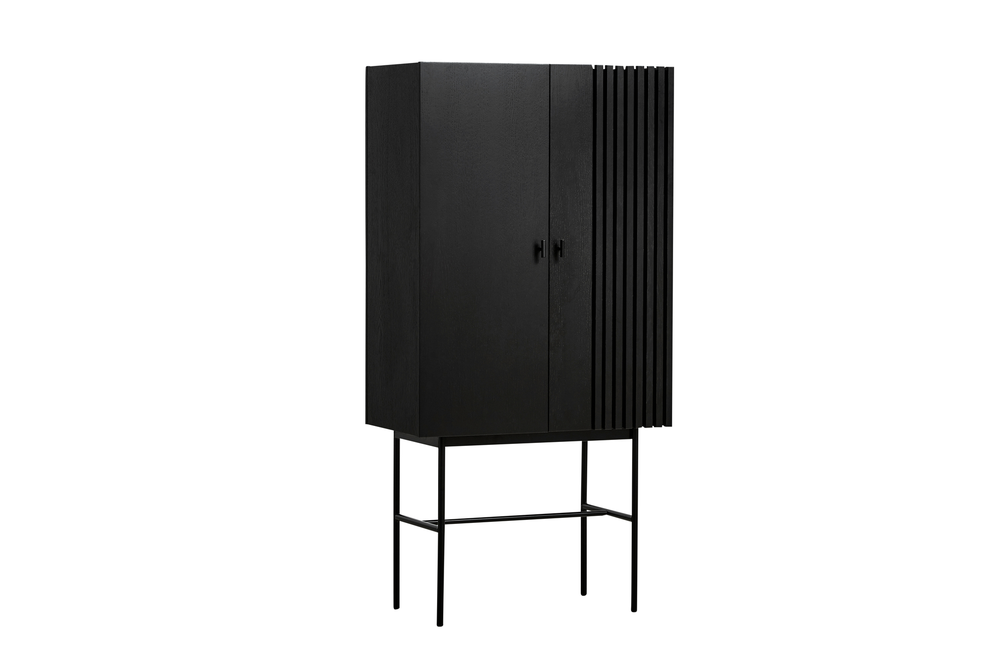 Array Highboard Schwarz Woud