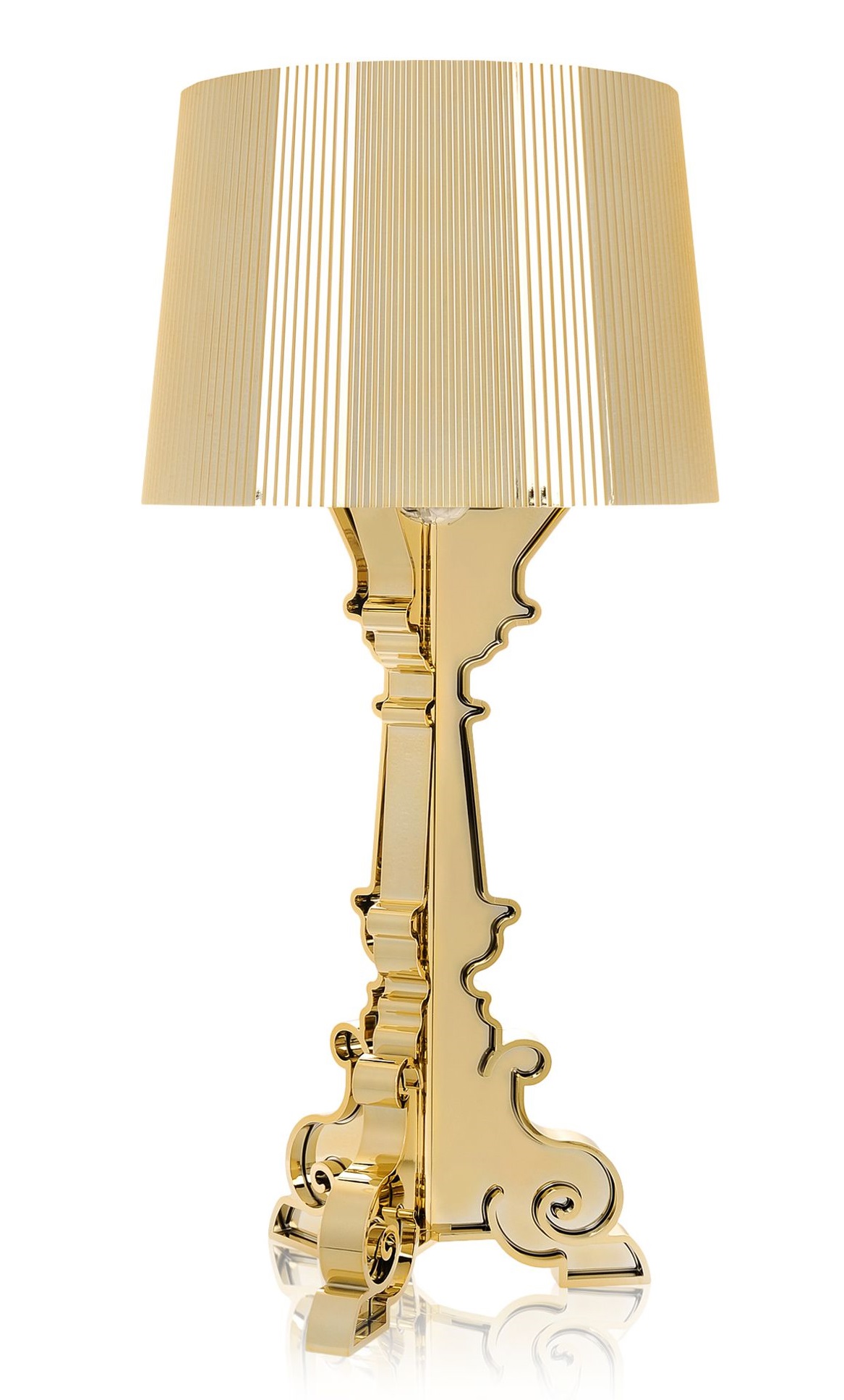 Bourgie Tischleuchte metallisiert Gold Kartell