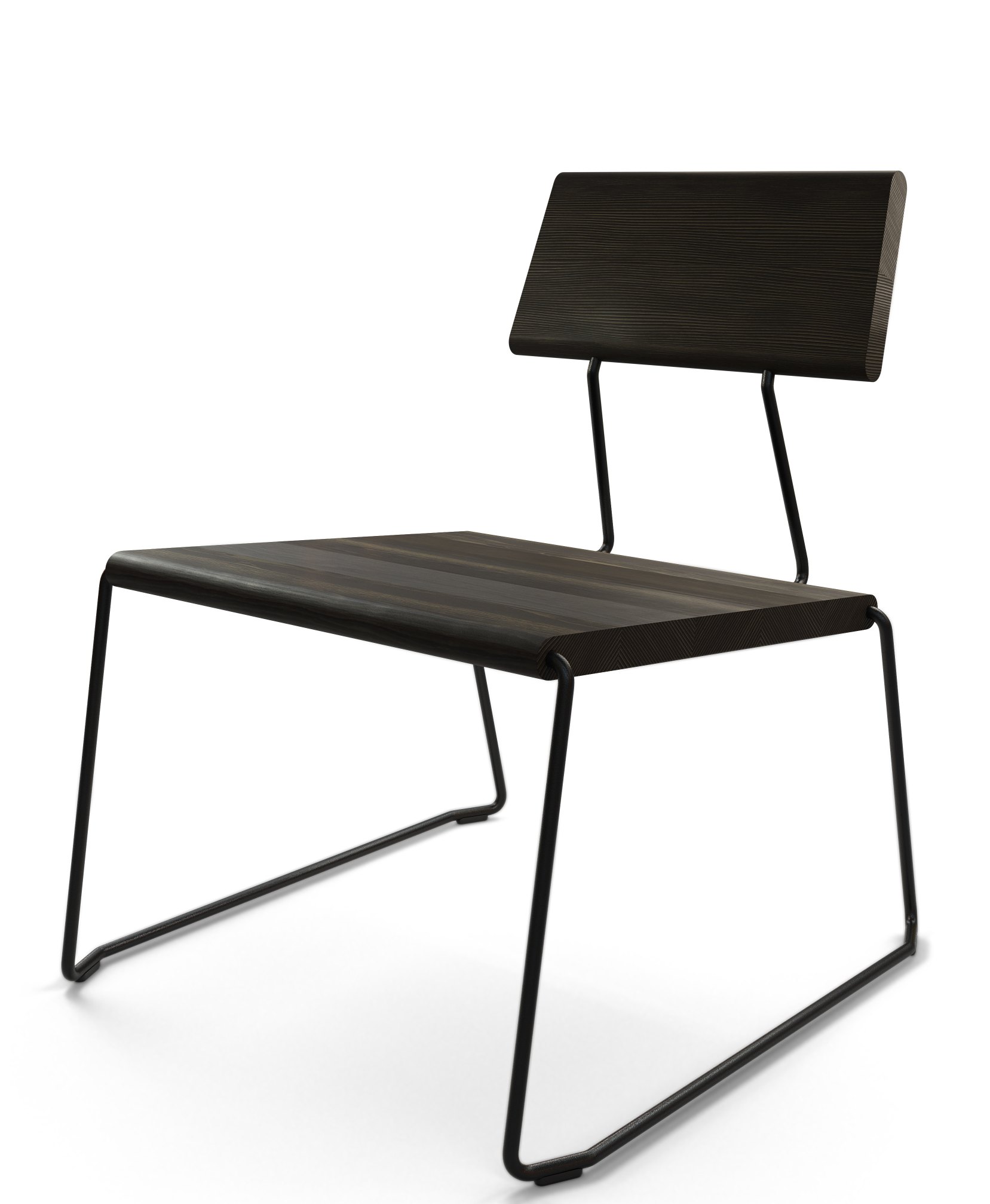 D:007 Loungechair Kohleschwarz Fuchs & Habicht