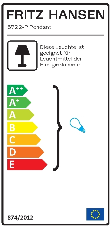 6722-P Pendelleuchte Easy grey Fritz Hansen EINZELSTÜCK