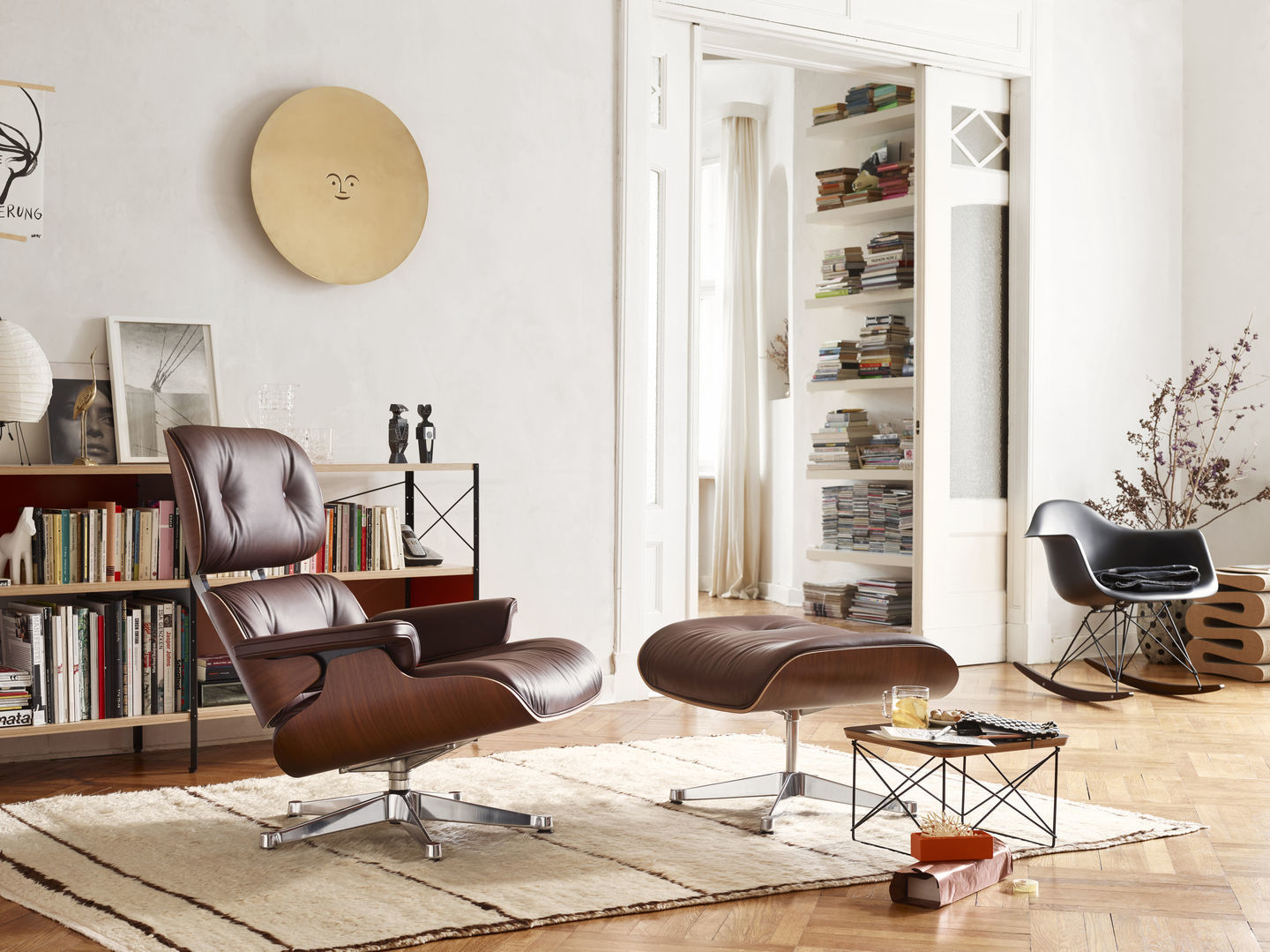 Eames Plastic Arm Rocking Chair RAR Schaukelstuhl mit Sitzpolster Vitra