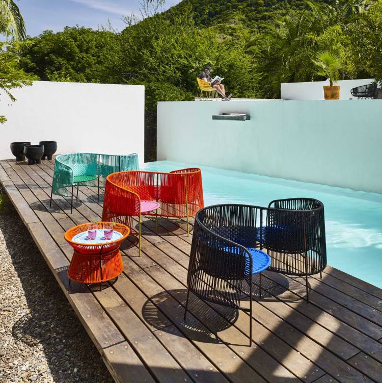 Caribe Basket Table Tisch Outdoor ames 