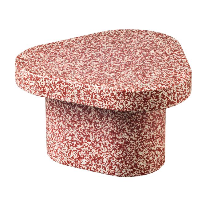 Roter Superpop Couchtisch von Miniforms für Innen und Außen, niedriger Beistelltisch.