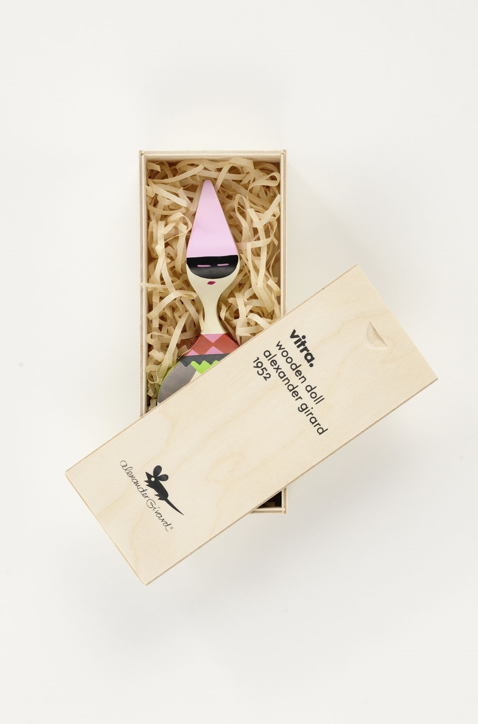 Vitra Wooden Doll No. 6 in Holzschatulle, dekorative Holzfigur von Alexander Girard, Sammlerstück.