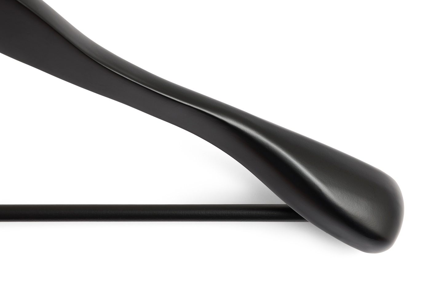 Smooth Coat Hanger with Bar Wide Kleiderbügel 4er-Set Hay