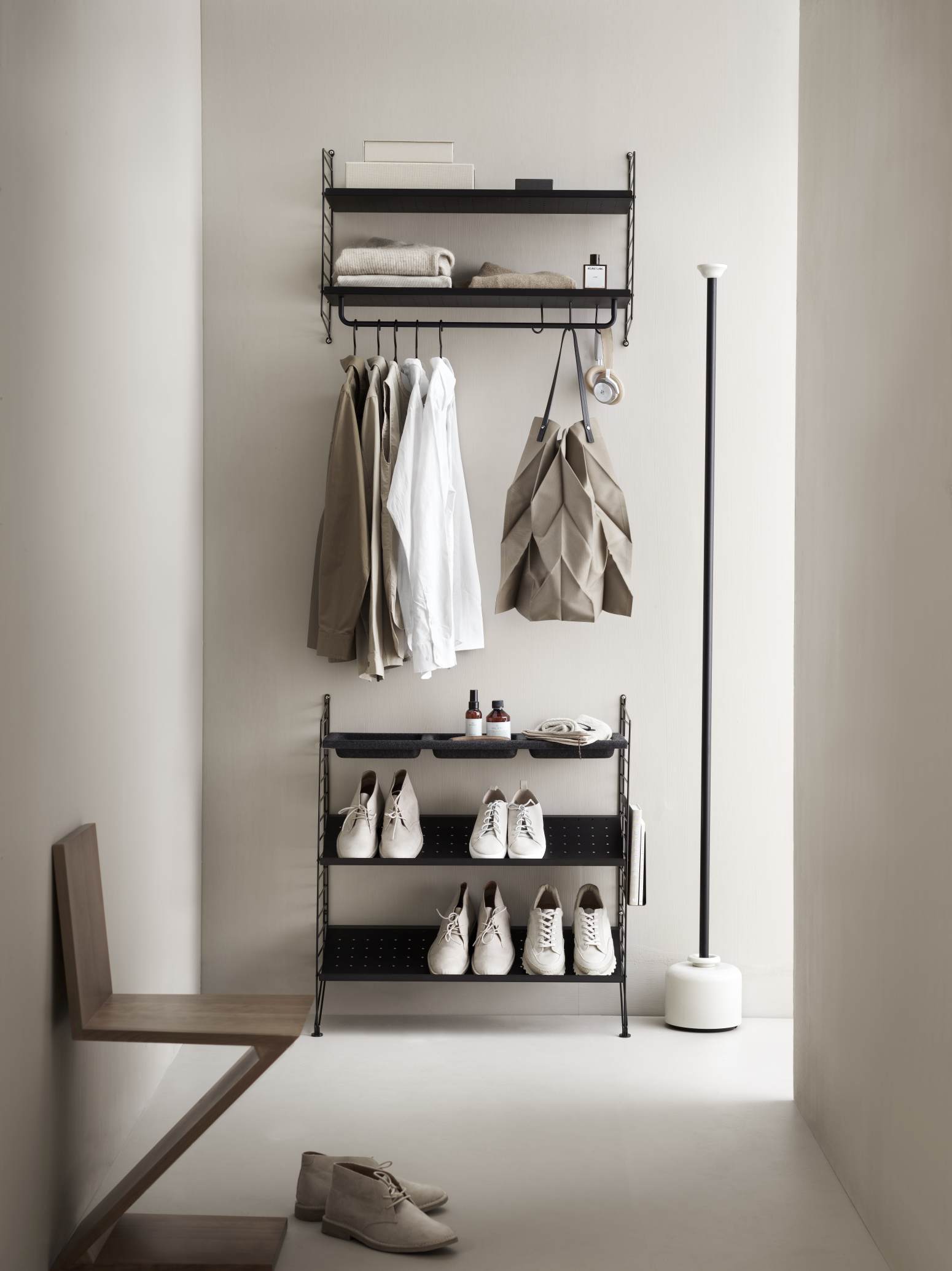 String Flur Wand Regalsystem F String Furniture Beige - Beige