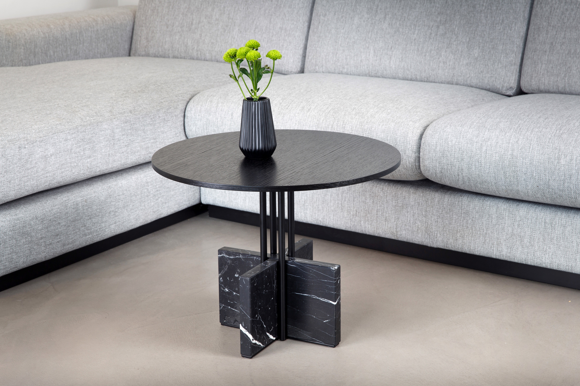 Gravity Table Beistelltisch Niedrig Nero Marquina Favius