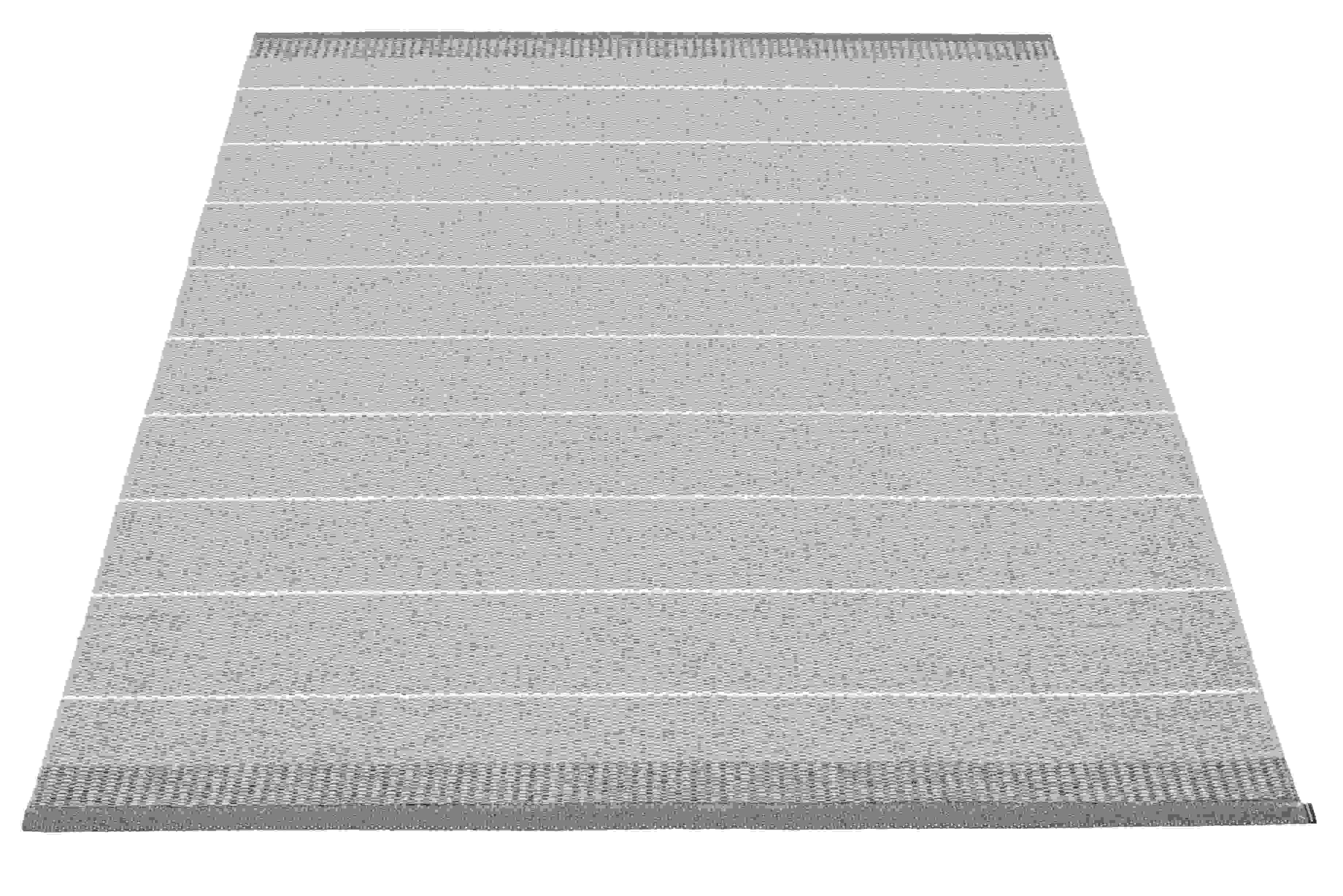 Belle Kunststoffteppich 230x320 cm Pappelina Concrete, grauer Teppich mit weißen Streifen, Outdoor geeignet.