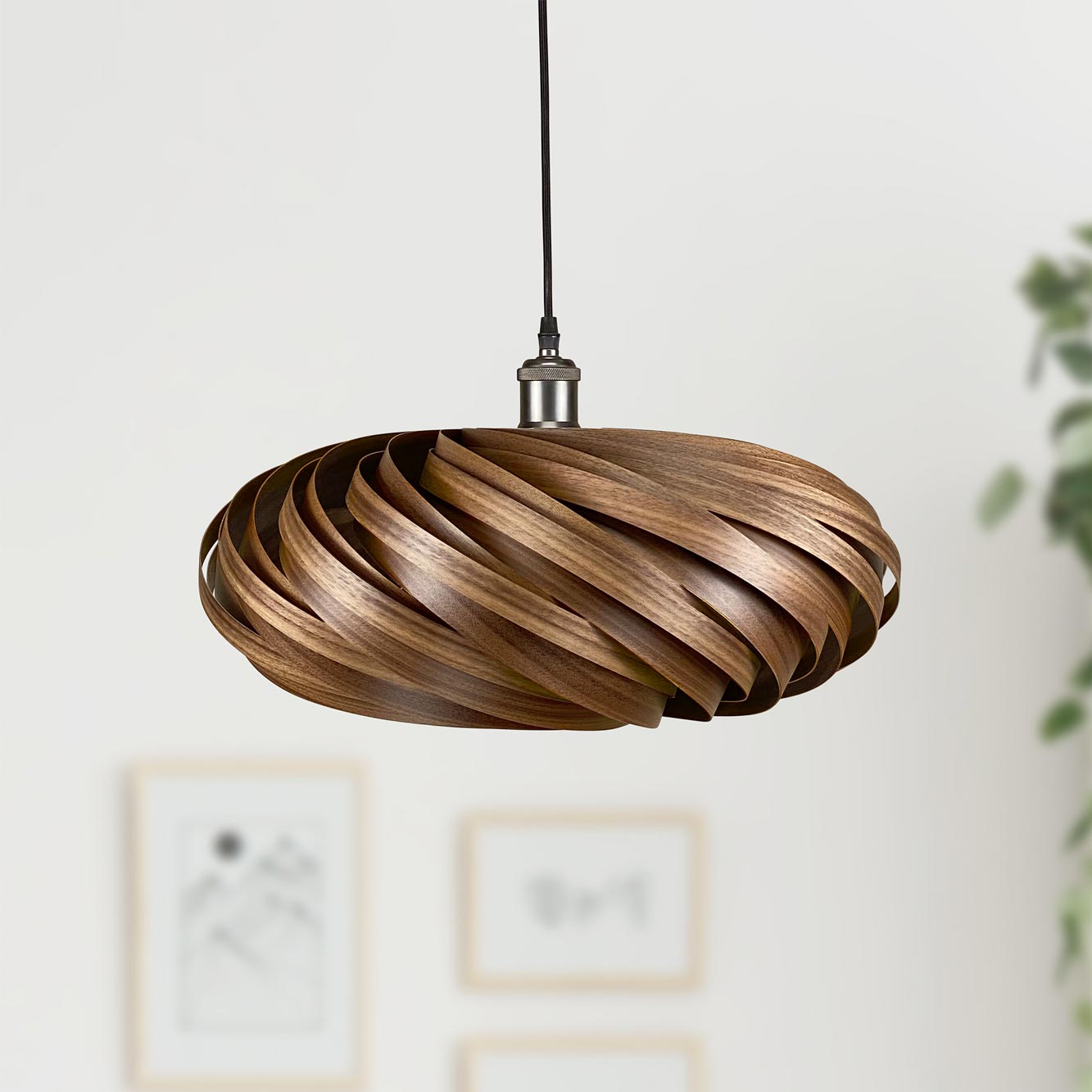 Veneria Hängeleuchte Ø50 cm Nussbaum Gofurnit