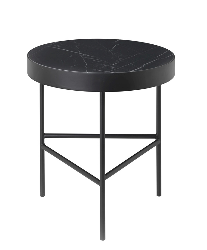 Marble Table Beistelltisch Ferm Living 40 Schwarz