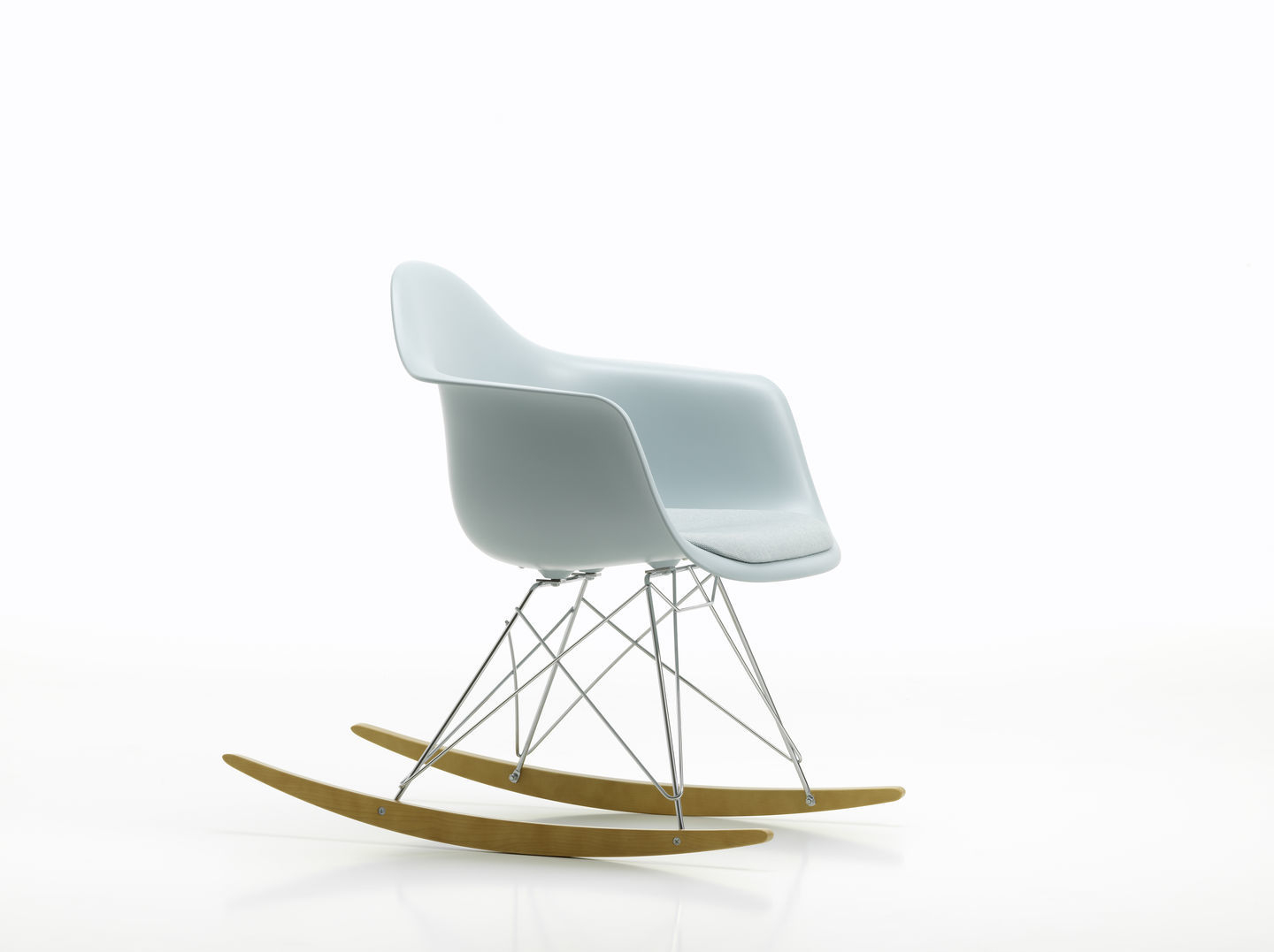 Eames Plastic Arm Rocking Chair RAR Schaukelstuhl mit Sitzpolster Vitra