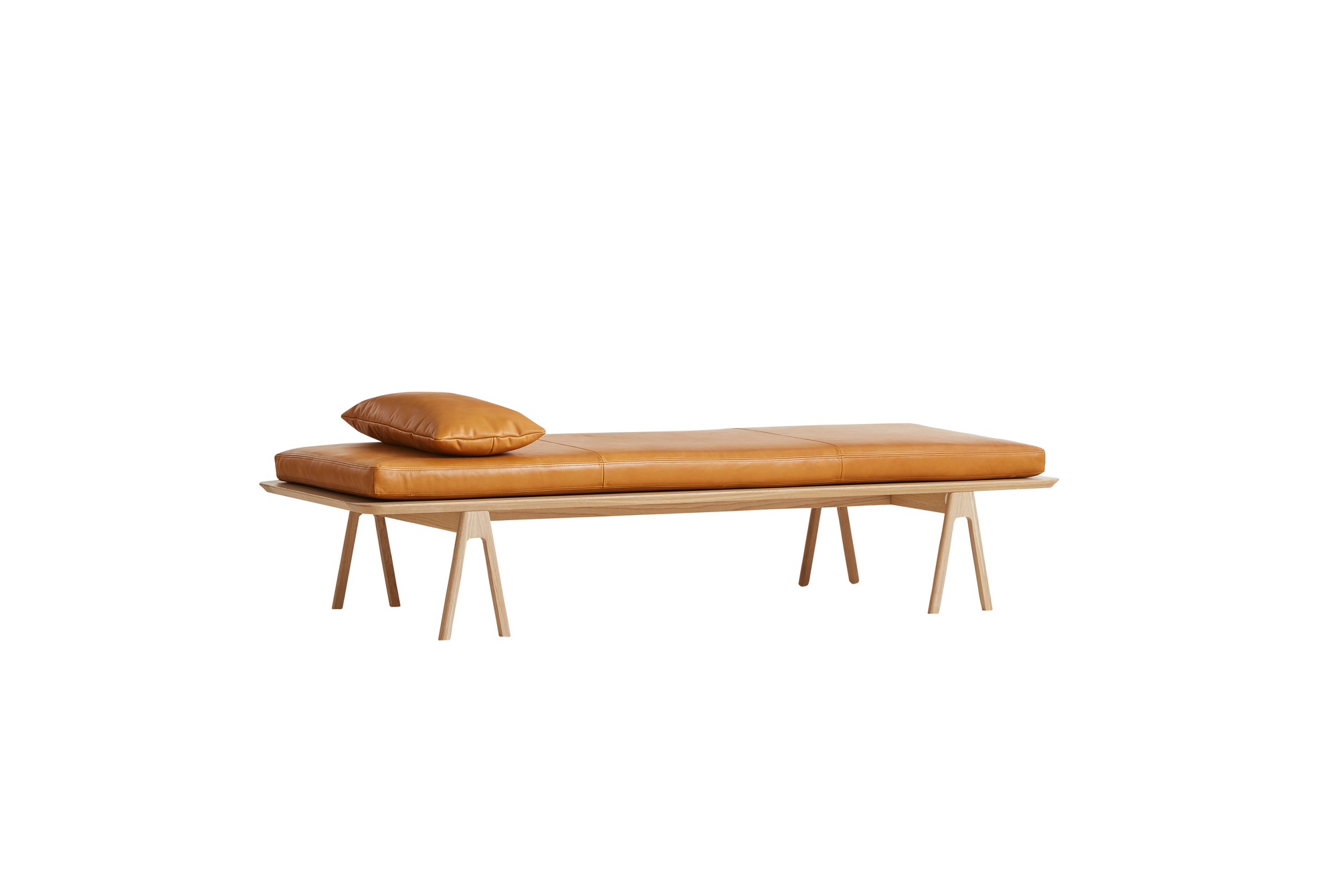 Level Daybed Pillow Sofakissen Cognac Leder Woud
