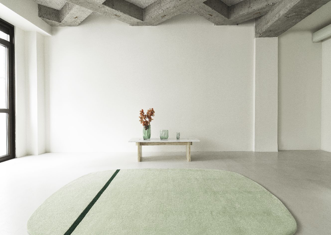 Oona Teppich MINT 140 x 140 cm Normann Copenhagen EINZELSTÜCK 