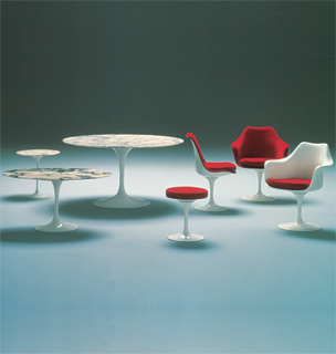 Tulip Chair Stuhl nicht drehbar Knoll International AUSSTELLUNGSSTÜCK