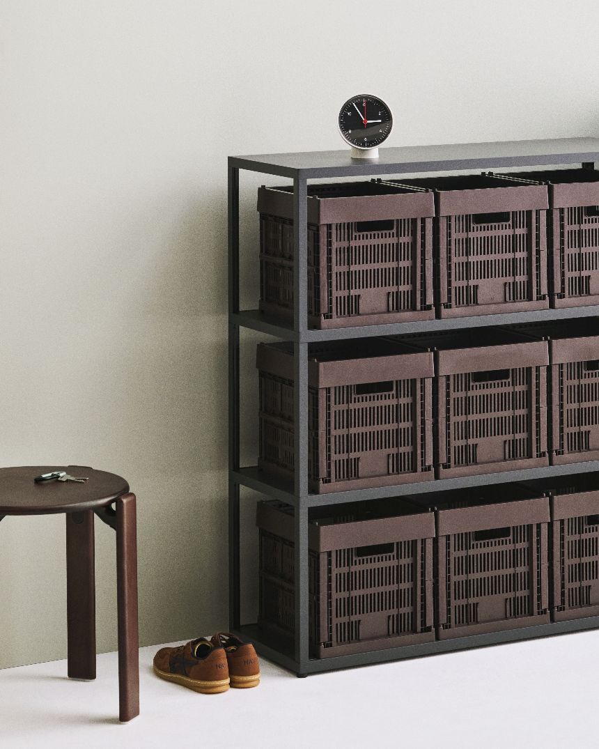 Table Clock Dual-function Tischuhr / Wanduhr Hay Rot