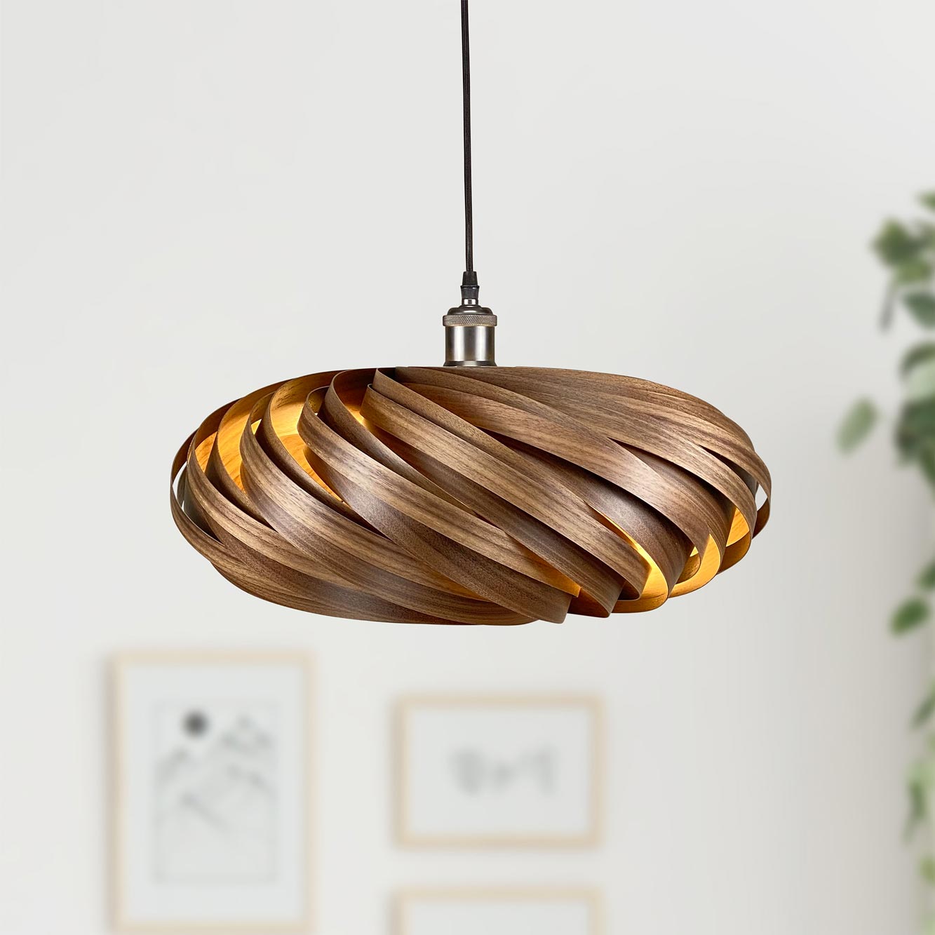 Veneria Hängeleuchte Ø50 cm Nussbaum Gofurnit