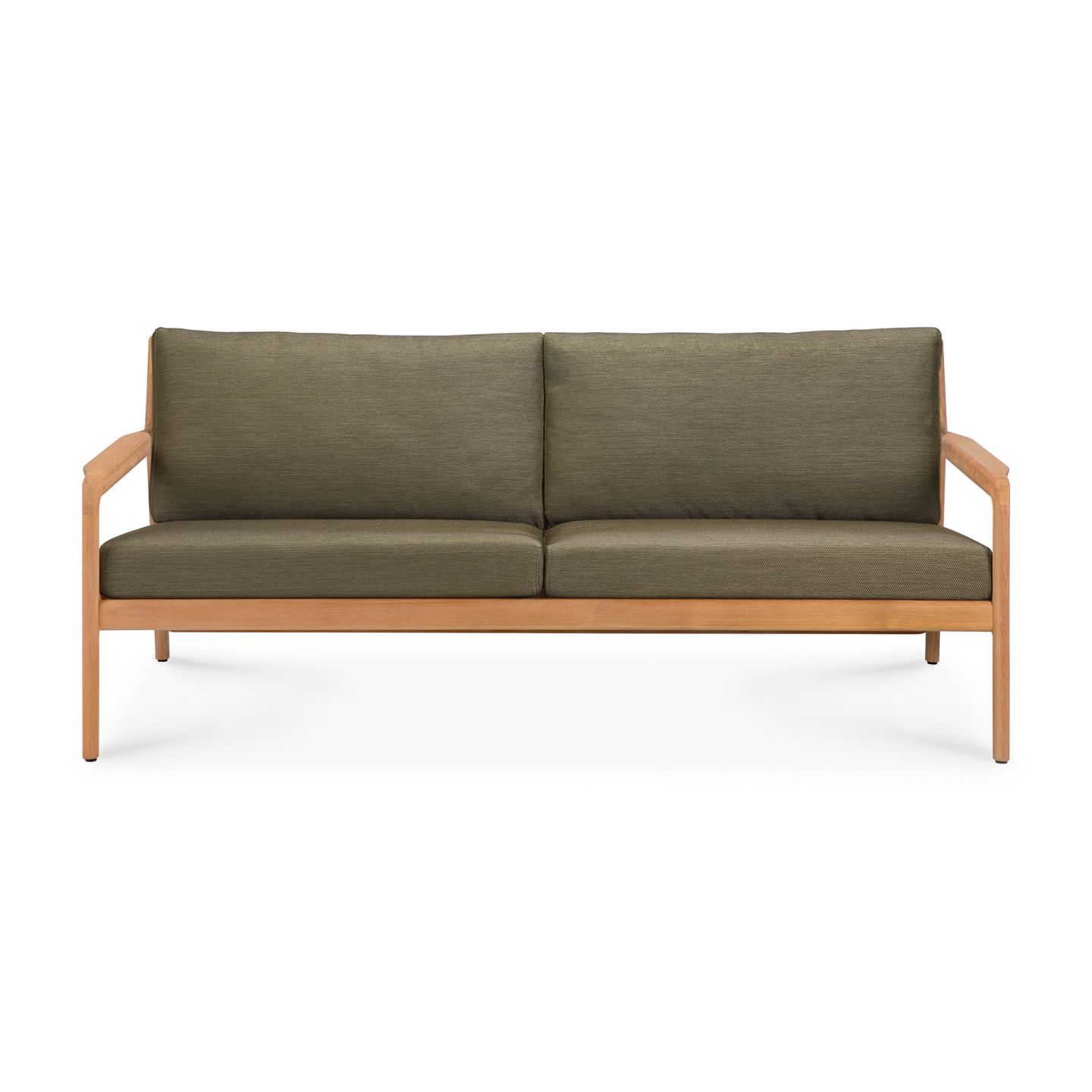 Jack Outdoor 2 Sitzer Sofa Teak grüner Stoff Ethnicraft