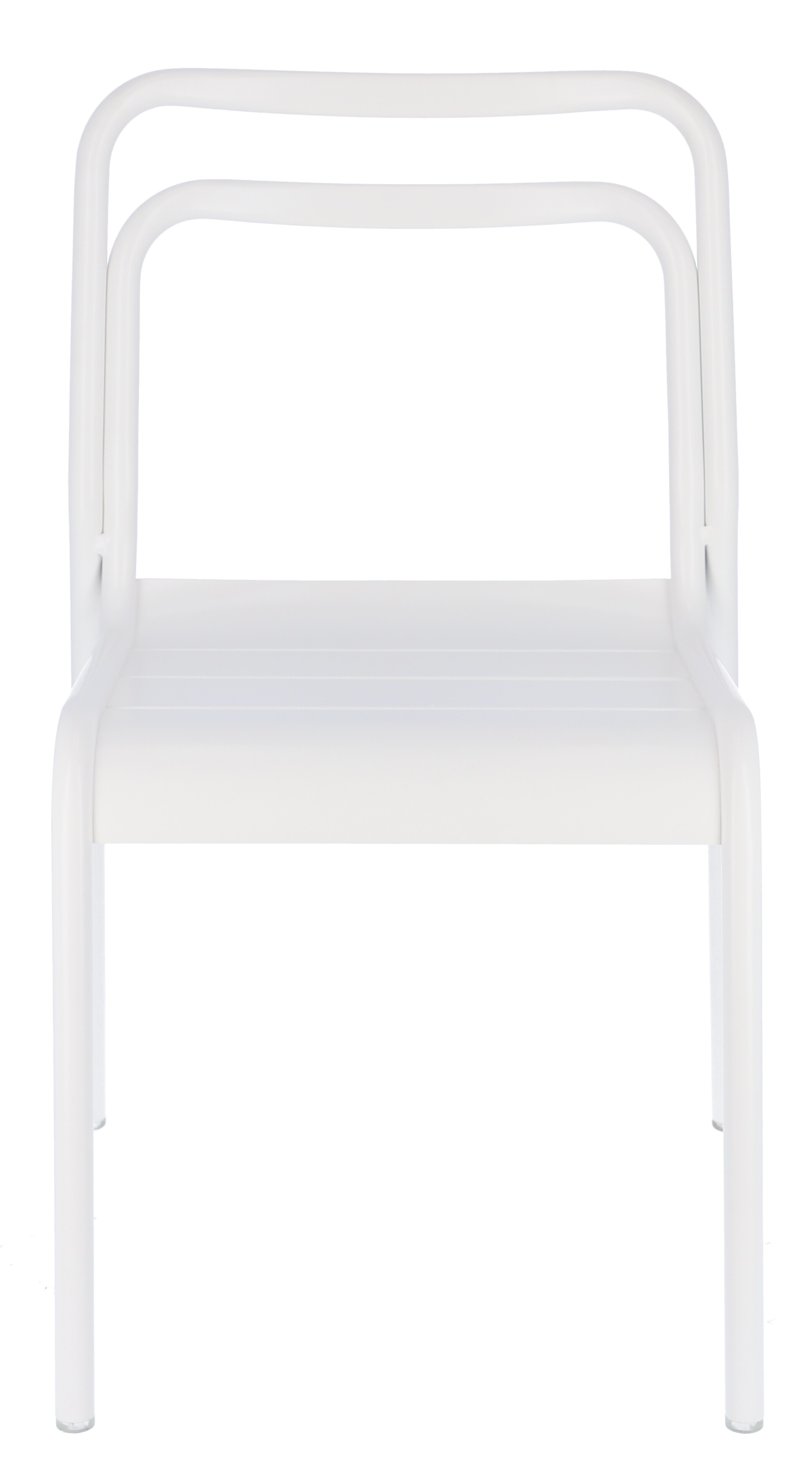 Weißer Live Stapelstuhl von Jan Kurtz für den Outdoor-Bereich, moderner Gartenstuhl.