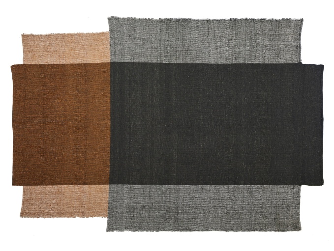 Nobsa Rug Medium Teppich ames Flaschengrün / Ocker