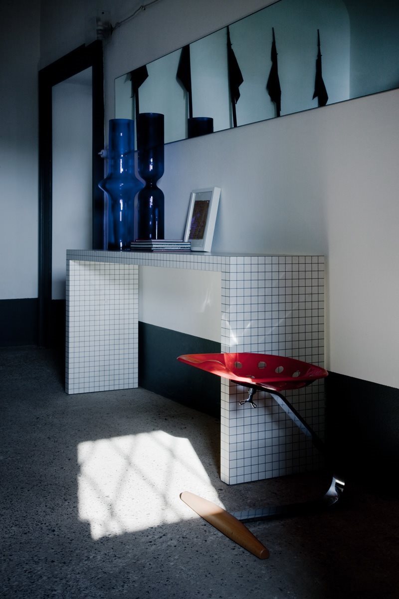 Quaderna Wandtisch und Bank Zanotta