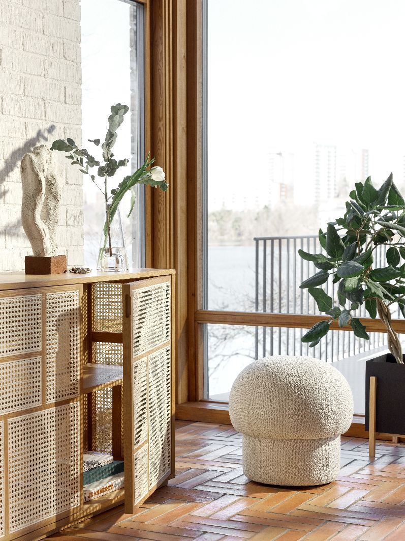 Air Sideboard Design House Stockholm Eiche rot