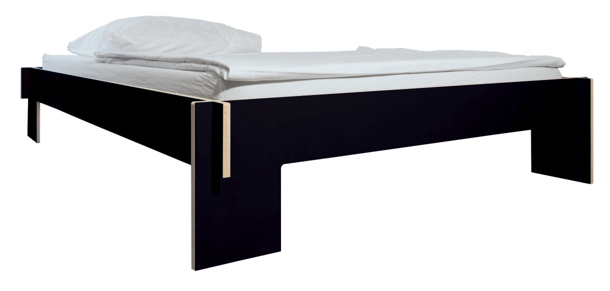 Siebenschläfer Bett Nils Holger Moormann B 90 Schwarz | B ...