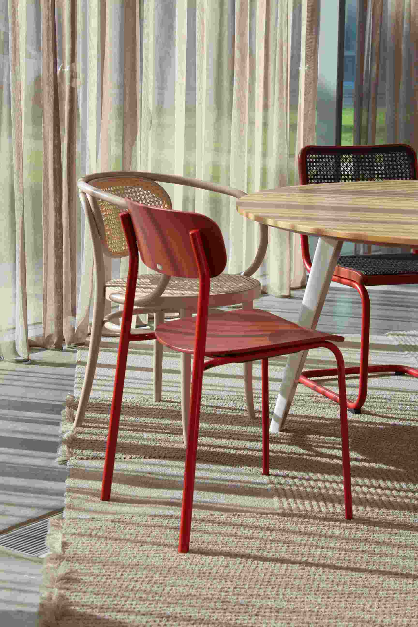S 243 / S243 Stahlrohr Stuhl OLIVGRÜN Thonet EINZELSTÜCK
