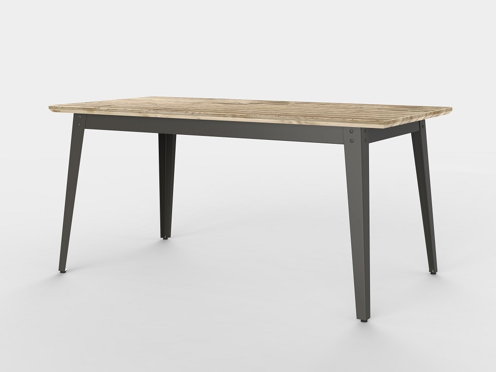 6Grad Outdoortisch 160 x 70 cm Jan Cray Gewittergrau Bauholz roh