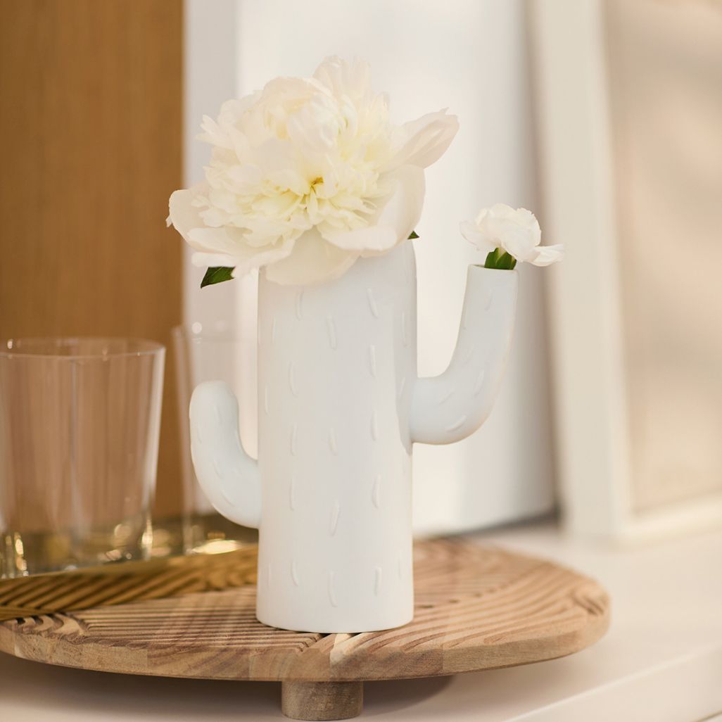 Kakteenvase Säulenkaktus Räder