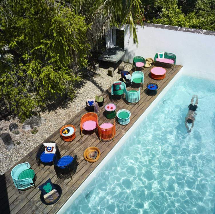 Caribe Basket Table Tisch Outdoor ames 