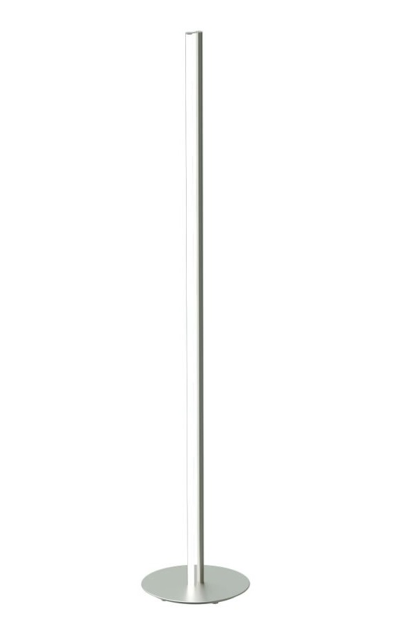 Silberne Coordinates LED Stehleuchte von Flos Moon: Moderne, minimalistische Bodenleuchte für Wohnzimmer und Büro.