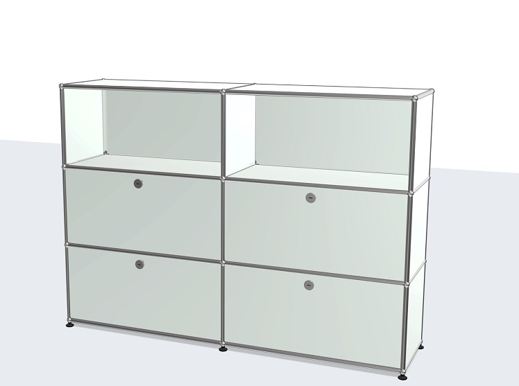 USM Haller Sideboard / Highboard mit 4 Klappen – QUICK SHIP lichtgrau