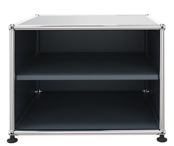 USM Haller Beistellmöbel mit Zwischentablar - mittelgrau