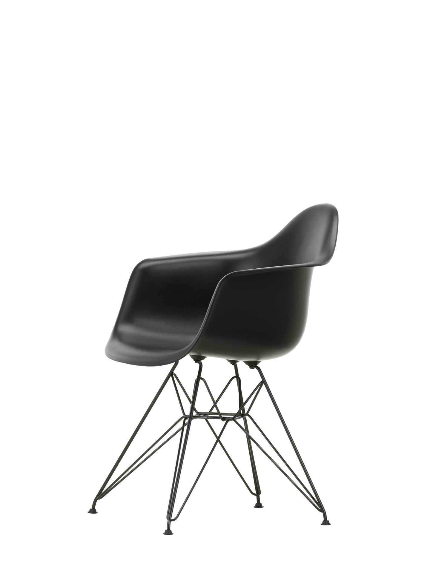 Eames Plastic Arm Chair DAR Stuhl Vitra Schwarz - Rostorange