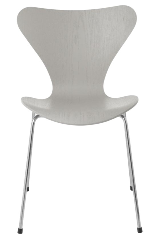 Siebener / Serie Stuhl 3107 Esche 4-er Set Nine grey Fritz Hansen EINZELSTÜCK