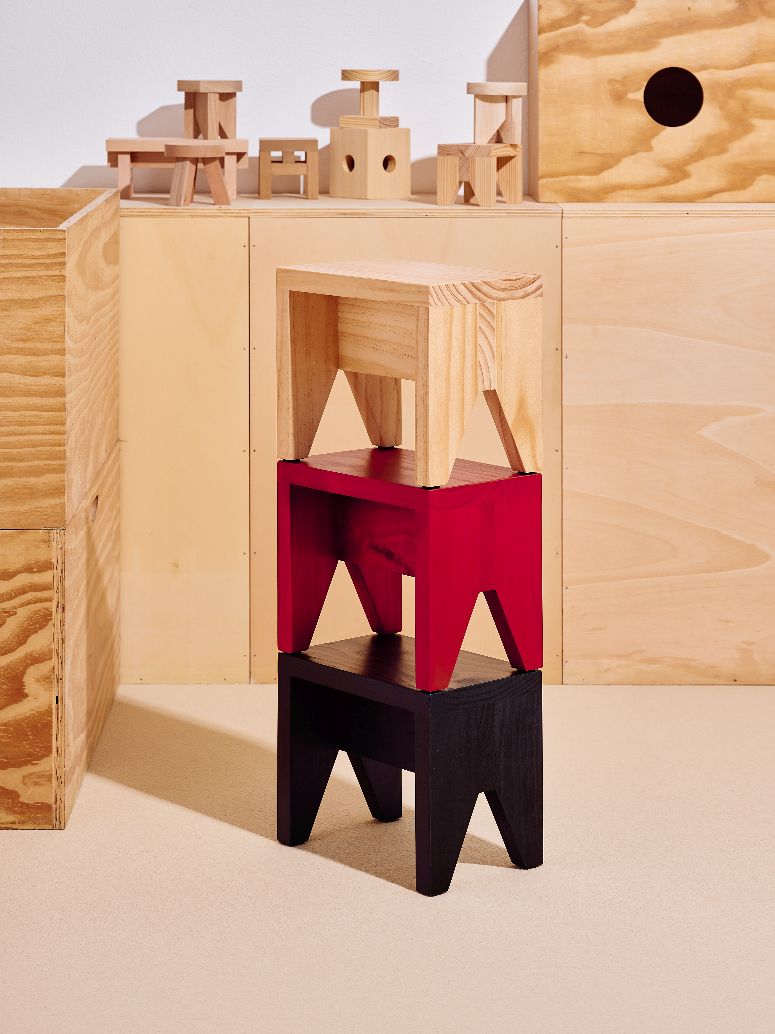 Manolito Stool Short Small Hocker Hay