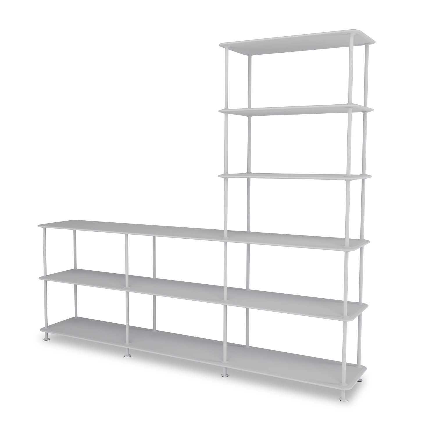 Montana Free Regal in Weiß: Modernes, modulares Regalsystem für Wohnzimmer und Büro.