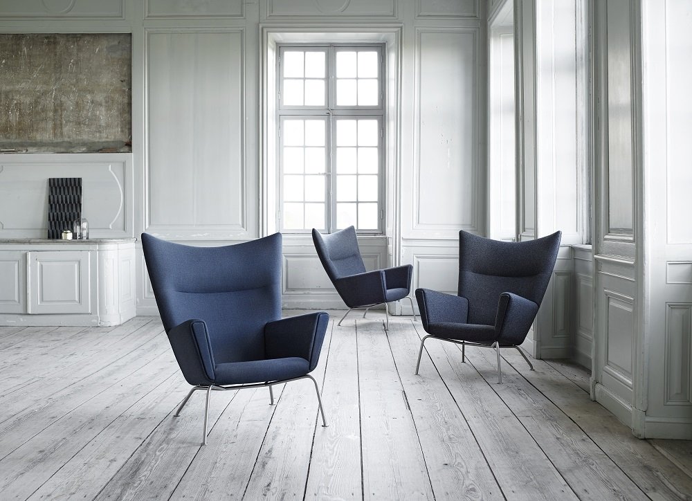 CH445 Wing Chair Sessel Carl Hansen & Søn Canvas 746